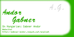 andor gabner business card